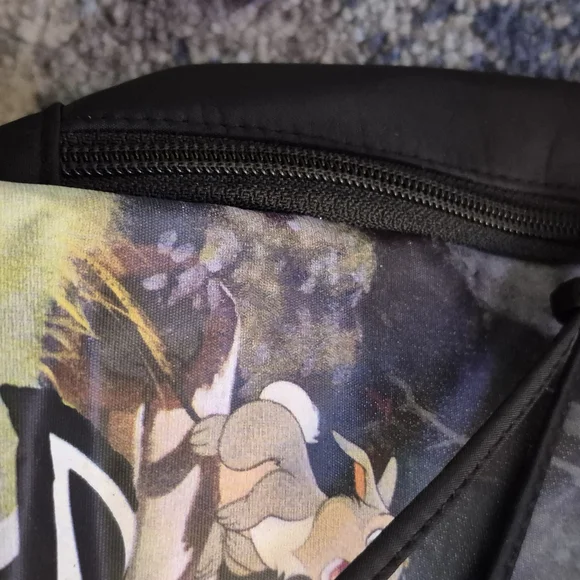 DISNEY BAMBI BLACK TOTE BAG. EUC. - Picture 4 of 6